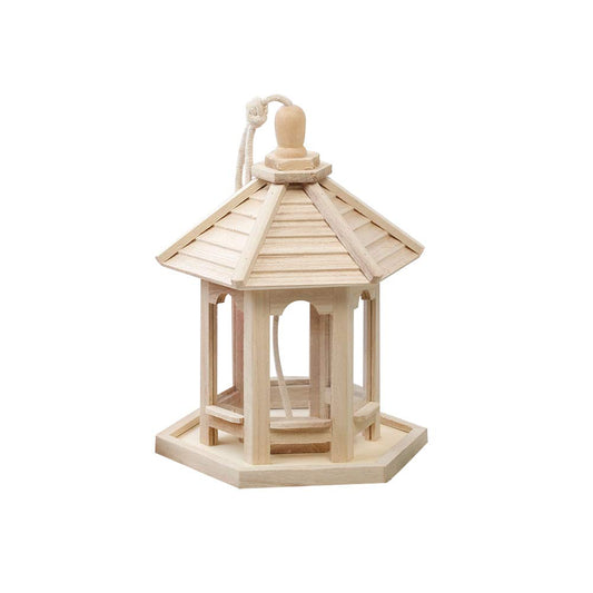 Bird Feeder,Gazebo Bird Feeder Bird House Wooden Bird House for Outside Indoors Hanging (Assorted Color) - WoodArtSupply