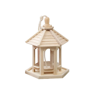 Bird Feeder,Gazebo Bird Feeder Bird House Wooden Bird House for Outside Indoors Hanging (Assorted Color)