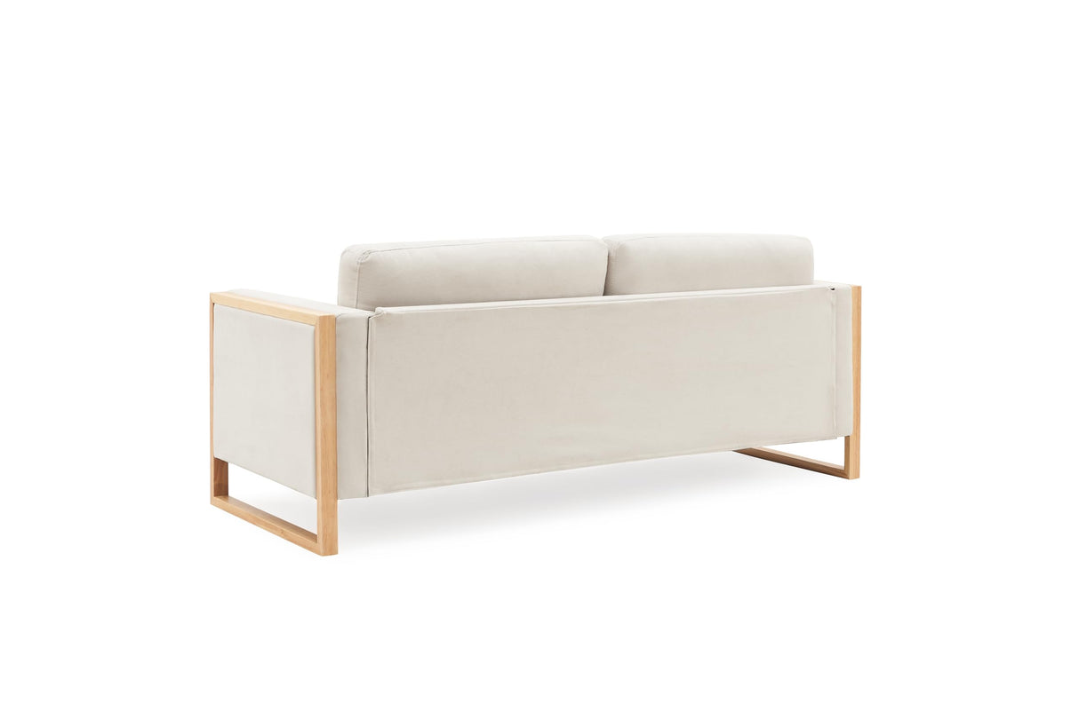 Christopher Knight Home Bricez 79" Sofa Couch, Cozy Upholstered 3-Seater Sofa, Oversized Loveseat, Comfy Fabric Couches for Living Room and Office, Modern Couch and Sofa, Wooden Frame, White Christopher Knight Home