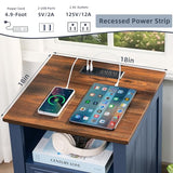 Joaxswe Farmhouse Furniture Set, Nightstands Set of 2 and 6 Drawers Dresser for Bedroom, 58 Inch Wide Wood Dresser and 18" Night Stands with Charging Station for Bedroom, Living Room, Hallway Joaxswe