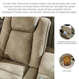 Signature Design by Ashley Next-Gen DuraPella Power Recliner with Adjustable Headrest, Sand Signature Design by Ashley