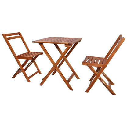 Terrace Garden Table Set,All Weather Small Metal Outdoor Table and Chair Set,for Dining Rooms, backyards, patios and Balconies, 3 Piece Folding Bistro Set Solid Acacia Wood - WoodArtSupply