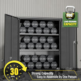 Greenvelly Metal Storage Cabinet with Doors and Shelves,Lockable Storage Cabinet for Office,36”Black Metal Utility Cabinet Garage Cabinets, Lockable File Cabinet for Home Office, Garage, Kitchen, Shop Greenvelly