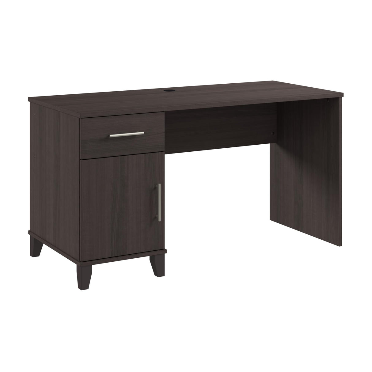 Bush Furniture Somerset 54W Office Desk with Drawer and Storage Cabinet in Storm Gray | Computer Table for Home Office Workspace Bush Business Furniture