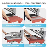 TLSols 24”x16” Commercial Heat Press Machine, Auto Open, for T-Shirts, Garments, Bags, Textile, Curtains, Digital Industrial Sublimation Printer for Sublimation, Vinyl, Heat Transfer Projects TLSols