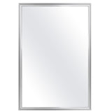 FOMAYKO Modern Medicine Cabinet Mirror Storage for Bathroom Bedroom Surface/Recessed Mount with 3 Shelves (16"x26", Brushed Silver) FOMAYKO