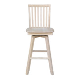 IC International Concepts Mission Barheight Stool with Swivel Seat Bar Height Table, 30", Ready to Finish IC International Concepts