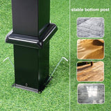 Backyard Expressions 12 x 9 Metal Flat Top Pergola with Adjustable Grey Sling Top BACKYARD EXPRESSIONS PATIO · HOME · GARDEN