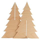 Wooden Christmas Tree, 17 3/4 Inch Wood Christmas Trees, Pack of 1 Christmas Wood Cutouts, Slotted 2 Piece, 3D Wooden Tree for Crafts, Party, Painting, Decor, Wood Tree Cutout, Christmas Ornaments Woodpeckers