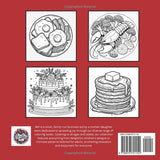 A Food Adventure: Coloring Book: 50 Bold and Easy Coloring Pages Suitable for Adults and Children WoodArtSupply