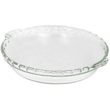 Pyrex Bakeware 9-1/2-Inch Scalloped Pie Plate, Clear - Original Genuine Pyrex - Made in the USA Pyrex