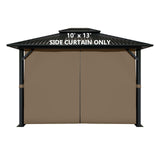 Aoodor 10' x 13' Gazebo Curtain Set Protecting Privacy Side Walls 4 Panels,Curtain Only (Brown) Aoodor