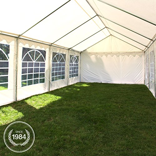 TOOLPORT 13x16 ft Marquee Party Tent PVC 700 N Canopy Waterproof White TOOLPORT