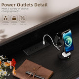 Lulive 9-Drawer Dresser & Chest of Drawers with LED Lights, Power Outlets & Acrylic Window - Modern Storage Organizer for Bedroom, Living Room, Closet (Black) Lulive