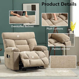 CANMOV Dual Motor Power Lift Recliner Chair for Elderly, 27" Extra-Wide Seat 450 lbs Weight Capacity Infinite Position Adjustment, with Heated Massage, Cup Holders and USB Port, Camel Fabric