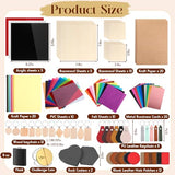 Tondiamo 137 Pcs Laser Material Explore Kit Laser Cutting Materials Engraving Material Accessories Including Acrylic, Wood, Metal, PU Leather, Fabric, Rock, Rubber Materials for Laser Cutter Engraver Tondiamo