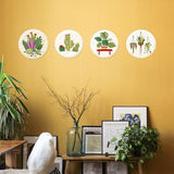 INFUNLY 4 Pack Tropical Plants Embroidery Kit for Beginners Adults Cactus Embroidery Starter Kit Punch Needle Embroidery Kits Palm Leaf Cross Stitch Kits with Patterns Instructions for DIY