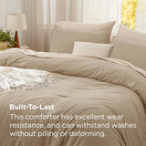 Bedsure Twin/Twin XL Comforter Set, Khaki Soft Prewashed Bedding for All Seasons, 2 Pieces GentleSoft™ Bed Set, 1 Lightweight Comforter (68"x88") and 1 Pillowcase (20"x26") Bedsure