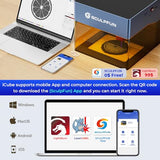 SCULPFUN iCube Pro Laser Engraver, 5000mW Desktop Laser Cutter with Smoke Filtration System, Laser Class 4, 125×125mm Engraving Area, No Assembly Required, 0.01mm Carving Precision KoveYzao