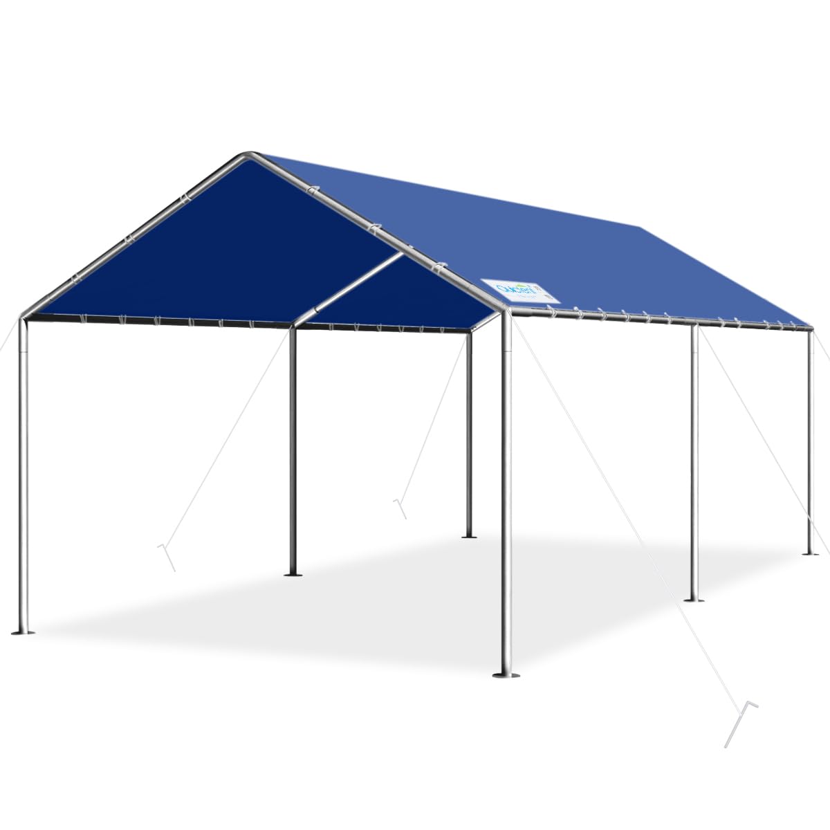 Quictent 10x20 ft Heavy Duty Carport Car Canopy Garage Outdoor Boat Shelter Party Tent- Blue - WoodArtSupply