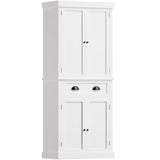 Homall 72" Pantry Storage Cabinet, Kitchen Freestanding Cupboard with Adjustable Shelves & Large Drawer, Tall Buffet Sideboard for Kitchen, Dining Room (White) Homall