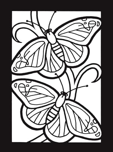Butterflies Mini Stained Glass Coloring Book (Dover Little Activity Books: Insects) Dover Publications