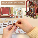 DIY Book Nook Kits Booknook-Creativity 3D Wooden Puzzle Bookend Bookshelf Decor -Booknook Kit for Adults Miniature House Dollhouse Kit with LED Light Crafts for Adult