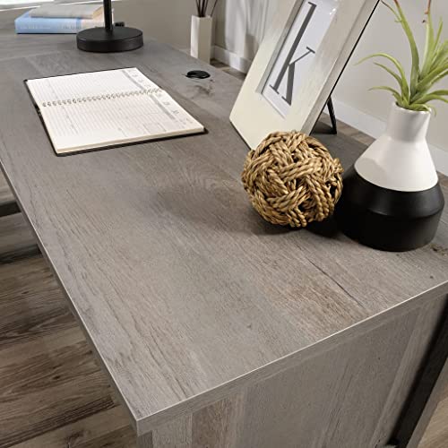 Sauder Cottage Road L-Desk, L: 65.12" x W: 58.66" x H: 29.76", Mystic Oak finish Sauder