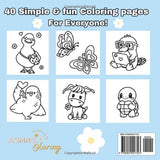 Adorable Animals & Insects Vol. 2: A Bold & Easy Coloring Book With Many Different Animals & Insects Designs For Both Adults & Kids Majosta