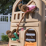 Step2 Naturally Playful Adventure Lodge Play Center with Glider, Kids Outdoor Playset, Two Tier Backyard Playground Set, Slide, Swings, Outside Jungle Gym, For Children 3-8 Years Old Step2