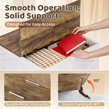 YESHOMY 31.5 inch Farmhouse Coffee Table, Coffee Tables for Living Room, Center Table with Flip-Top Lids, Large Storage Space (White) YESHOMY