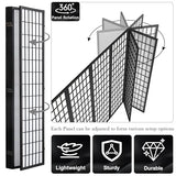 WelFurGeer 6 Panel Shoji Screen Room Divider, Folding Privacy Screens, Room Partitions and Dividers, Decorative Room Dividers, Wall Dividers for Room Separation, Japanese Room Divider for Home (Black) WelFurGeer