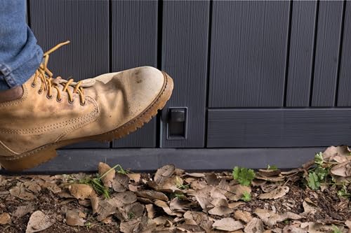 Keter Store-It-Out Prime XL 4.75 x 2.6 Foot Resin Outdoor Storage Shed with Double Doors and Easy Lift Hinges, Perfect for Trash Cans, Garden and Yard Tools, and Pool Toys, Black Keter