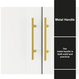 AIEGLE Modern 3-Door Armoire Wardrobe Closet with Drawers, White - 20.6"D x 47.2"W x 74.2"H AIEGLE