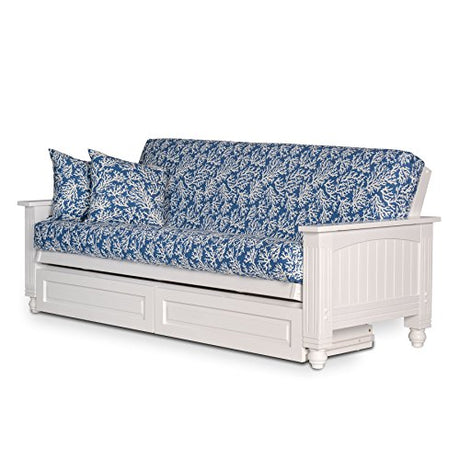 Nirvana Futons Cottage White Futon Frame with Storage Drawers - Queen Size Nirvana Futons