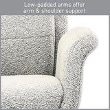 Realspace® Modern Comfort Pizana Bouclé Fabric High-Back Executive Office Chair, Light Sand/Brushed Nickel, BIFMA Compliant Realspace