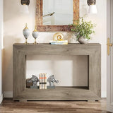 Tribesigns Farmhouse Console Table, 47 Inches Entryway Console Table with Storage, Industrial Hallway Accent Table for Living Room, Entrance Tribesigns