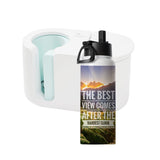 PYD Life 4 Pack Sublimation Water Bottle Blanks Sports Tumbler Cups White 30 OZ Wide Mouth Stainless Steel Vacuum Flask with Straw and Portable Handle for Cricut Mug Press Tumbler Press Print PYD Life