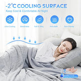 CHOSHOME Cooling Comforter Twin Size, Cooling Blanket for Hot Sleeper, Q-Max 0.45 Arc-Chill Cooling Fiber, Cool Soft Thin Breathable Summer Blanket for Bed, Couch, (60" x 90", Grey) CHOSHOME