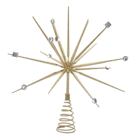 Kurt S. Adler 14.8-Inch Gold Starburst Throng Treetop Tree Topper, Multi Kurt S. Adler