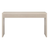 Henn&Hart 55" Wide Rectangular Console Table in Beech White, for Home, Living Room, Bedroom, Entertainment Room, Office Henn&Hart