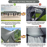 Tooluck 10x30 Pop up Heavy Duty Canopy with 8 sidewalls, Waterproof Commercial Pop up Party Tent Canopy,Outdoor Tents for Wedding Parties, 3 heigh Adjustable Gazebo with Wheeled Bag,Grey Tooluck