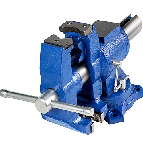VEVOR Bench Vise 6 Inch, Double Swivel Rotating Heavy Duty Vise Head/Body Rotates 360°,Pipe Vise Bench Vices 30Kn Clamping Force,for Clamping Fixing Equipment Home or Industrial Use VEVOR
