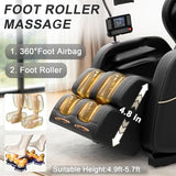 Megashock SL Track 2026 Massage Chair Full Body, Zero Gravity Massage Chair with Back Heat, 12 Fixed Rollers, Foot Massage, Airbag Massage and Bluetooth Speaker for Home and Office