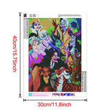HUANNY 5D Diamond Painting Villains Kits, DIY Diamond Art, Full Drill Cross Stitch Canvas Art HUANNY