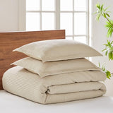 Levtex Home Cloud Waffle King/Cal King Comforter Set (106x94in) with 2 Pillow Shams (36x20in) - Solid Waffle Cotton Texture - Taupe - 100% Cotton King Size Comforter Set - Soft, Pre-Washed Levtex Home