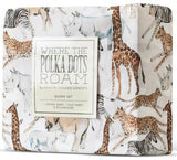 Where The Polka Dots Roam Safari Animals Full Bedsheet Set for Kids - Jungle Adventure Bedding for Explorers, Includes Fitted Sheet, Flat Sheet and Pillowcases - Wildlife Wonders Decor for Boys Room Where The Polka Dots Roam
