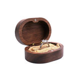 molchagar Wedding Ring Box, Wood Ring box for Proposal, Rustic Mr & Mrs Carve Engagement Ring Holder Gift for Wedding Ceremony molchagar