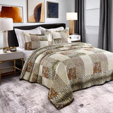 MarCielo 3 Piece Quilted Bedspread Leopard Print Quilt Quilt Set Bedding Throw Blanket Coverlet Animal Print Bedspread Ensemble Cheetah King Oversize(Cal King) MarCielo