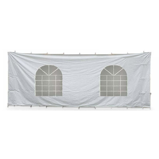 TentandTable 8' x 20' Premium Window Sidewall for Commercial Outdoor High Peak Frame Party & Pop Up Canopy Tents, 16 oz PVC White Vinyl, Single Cathedral Style Side Wall, Wall Only, Tent Not  - WoodArtSupply